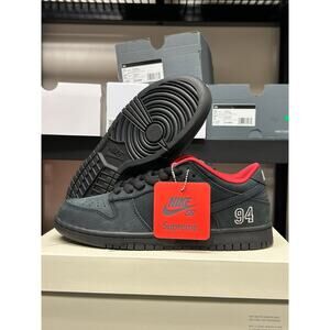 Supreme X Nike Dunk Low SB 94 Black / Size 8.5 / Brand New